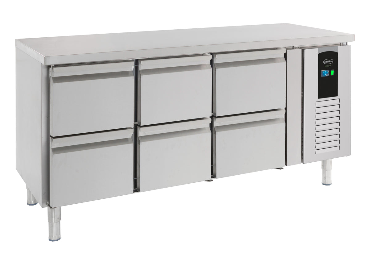 Kühltisch / 700 Serie / Energy Line / 6 Schubladen / 291 L / Combisteel
