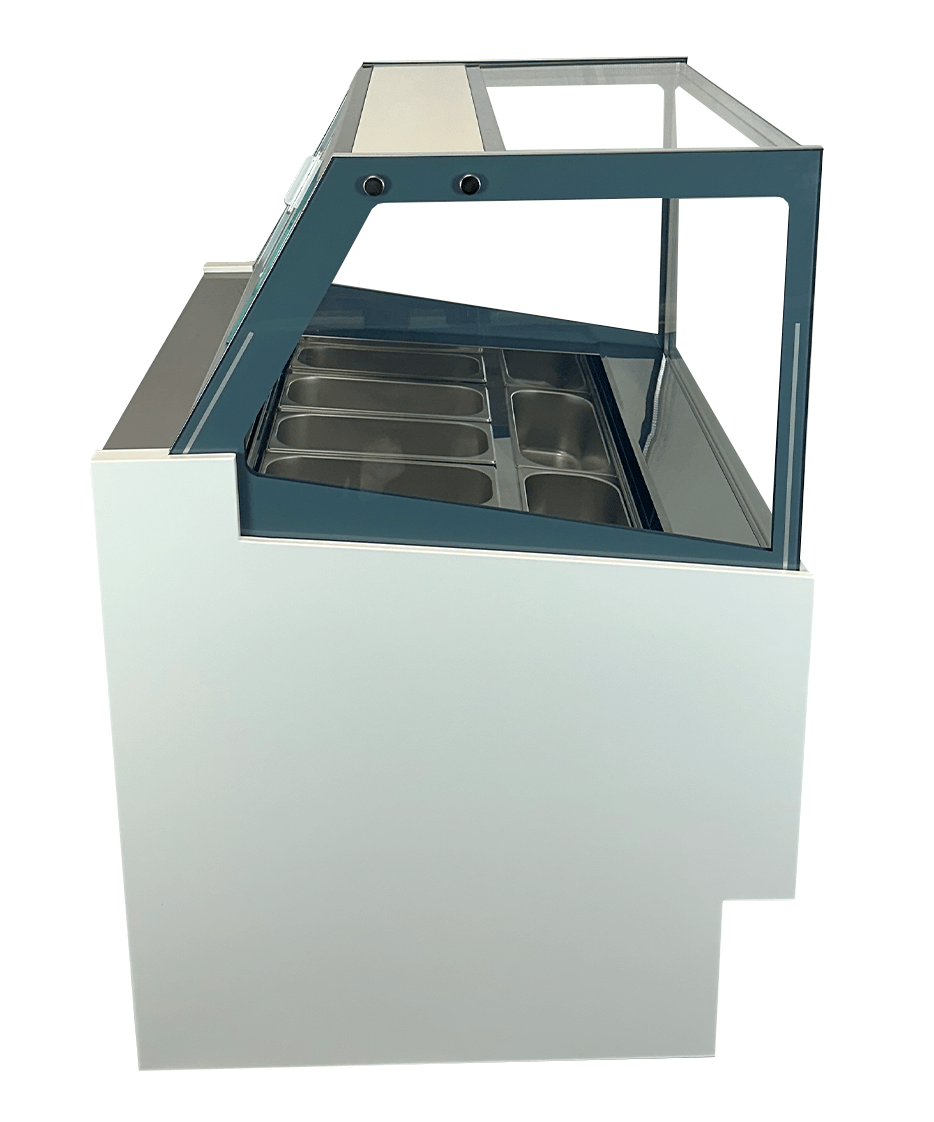 Speiseeisvitrine / Komodo / 6 × 5 L / Weiß / 910 × 880 × 1300 mm / Combisteel