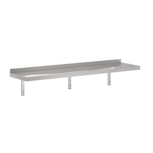 Edelstahl Wandbord / mit Konsolen / 2400 × 300 × 320 mm / Combisteel