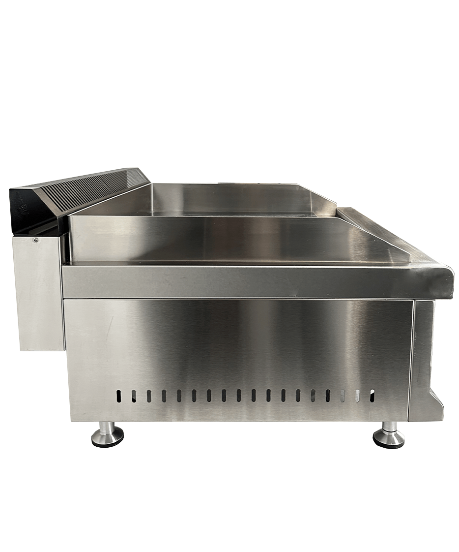 Gas-Grillplatte / Chrom glatt / 800 mm / 6 kW / Combisteel – professionelle Gas-Grillplatte für Gastronomie