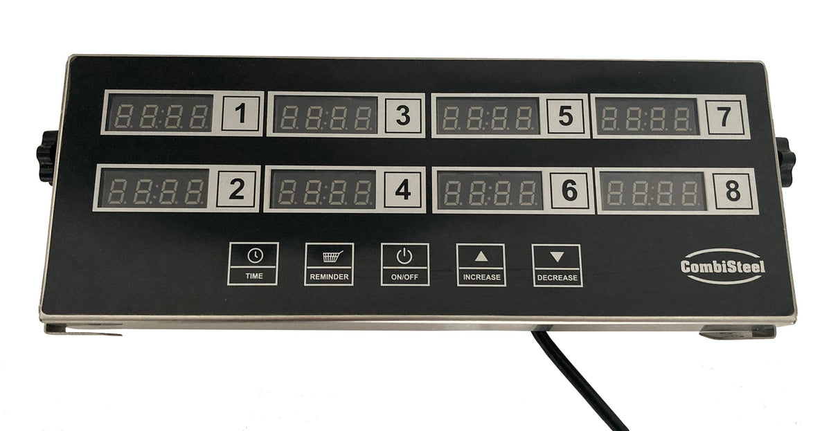 Digitaler Küchentimer / DKT-8 / 8 Kanäle / 300 × 112 × 36 mm / Combisteel