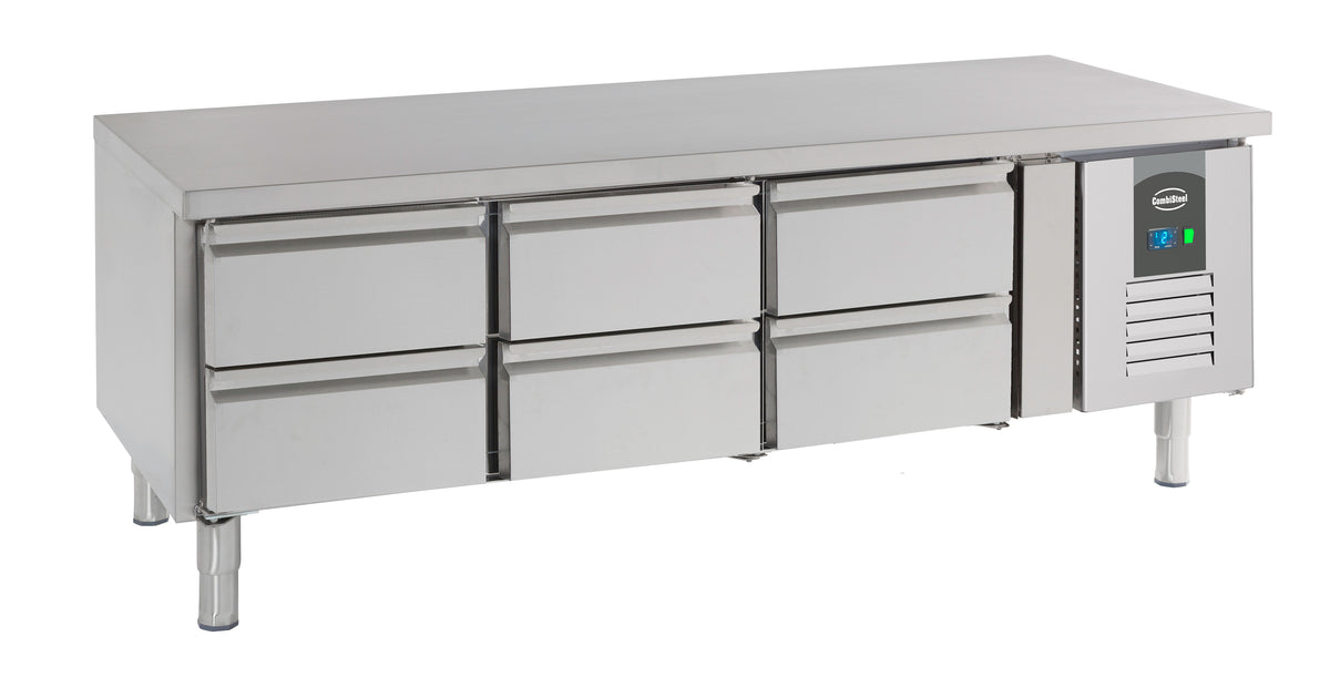 Kühltisch / 650 hoch / 6 Schubladen / 302 L / Combisteel