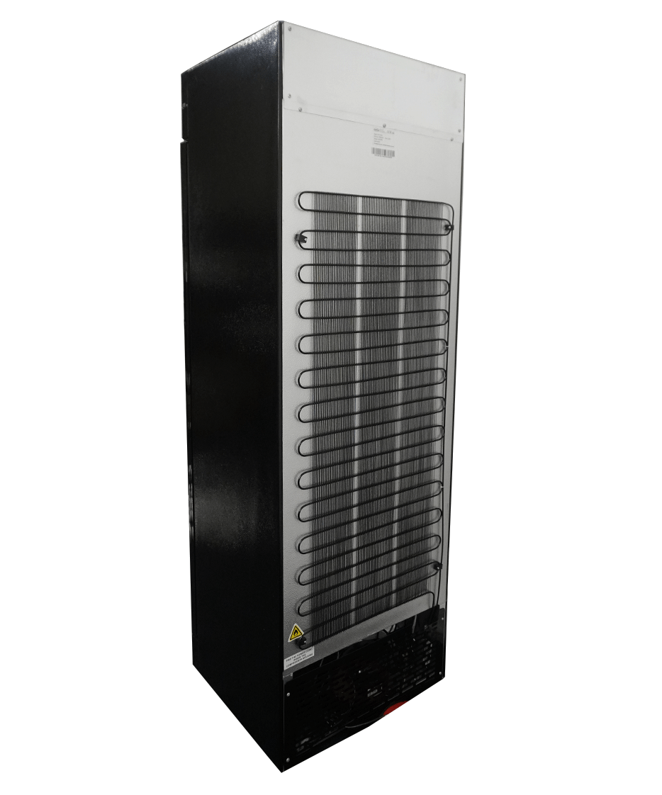 Kühlschrank 1 Glastür Schwarz 400 Liter