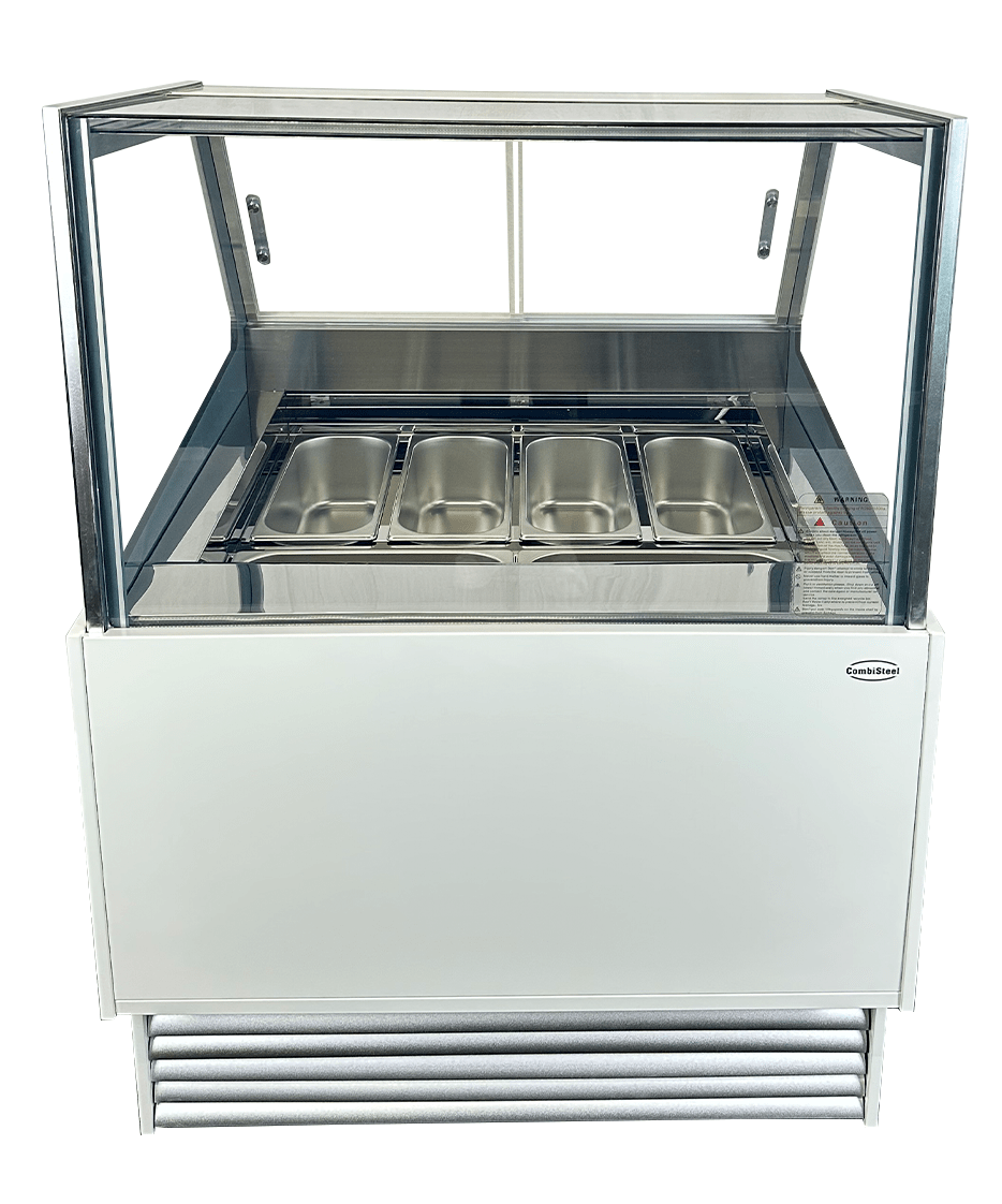 Speiseeisvitrine / Komodo / 6 × 5 L / Weiß / 910 × 880 × 1300 mm / Combisteel