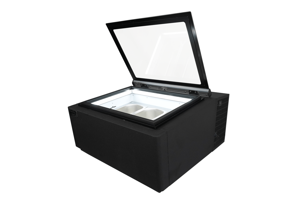 Speiseeisvitrine Tischmodell Selbstbedienung / Schwarz / Combisteel