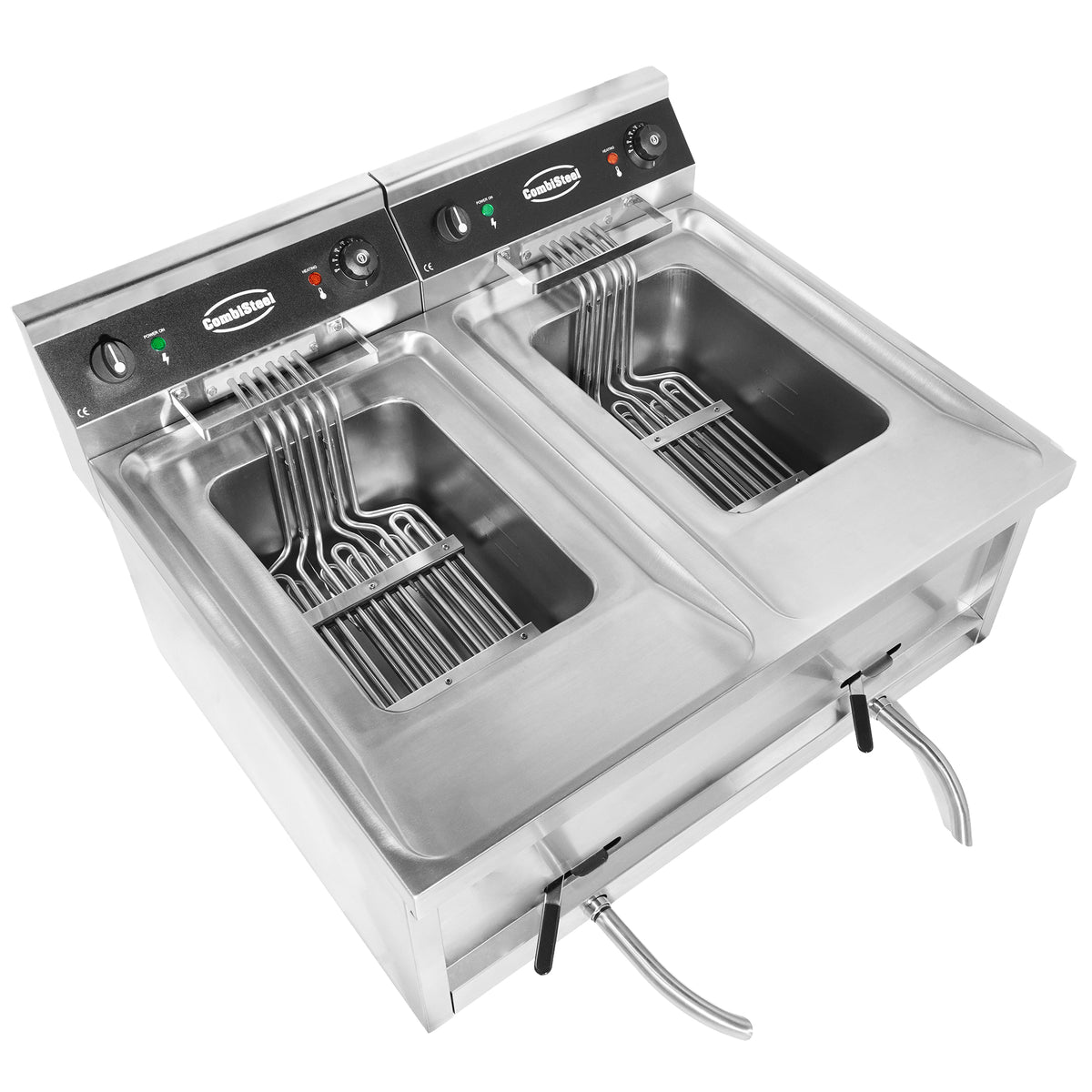 Elektrische Tischfritteuse 2 × 12 L / 2 × 9 kW / Combisteel