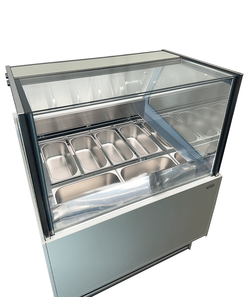 Speiseeisvitrine / Komodo / 6 × 5 L / Weiß / 910 × 880 × 1300 mm / Combisteel