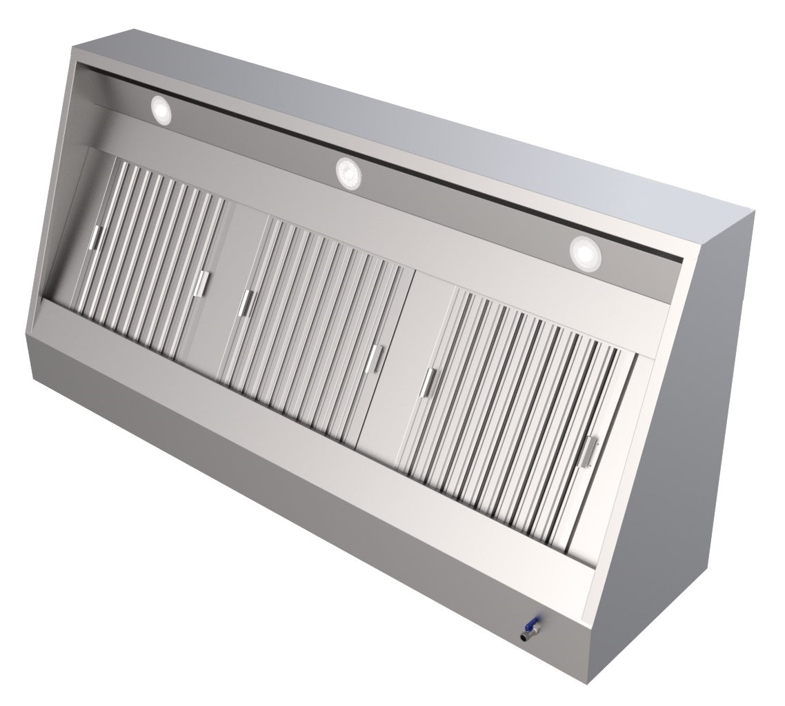 Wandhaube / ohne Motor / 3000 × 950 × 400 mm / Combisteel