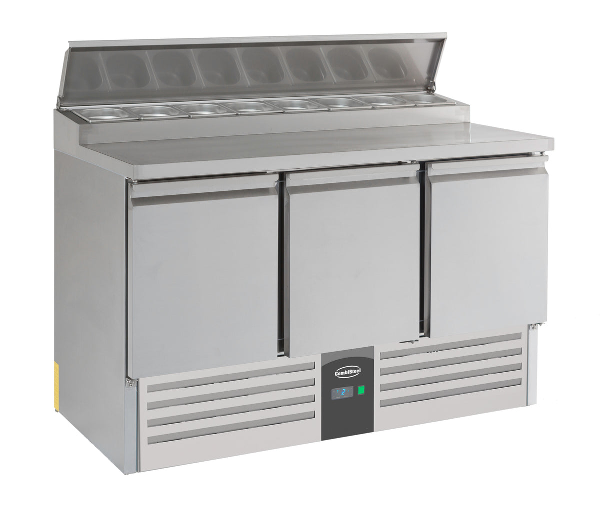 Saladette / 3 Türen / 8x 1/6 GN / 392 L netto / Combisteel