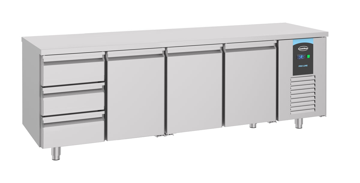 Kühltisch Energy Line / 3 Türen + 3 Schubladen / 632 L / Combisteel