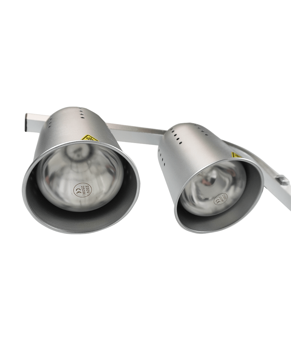 Tisch-Wärmelampe / 2 Lampen / Silber / 0,5 kW / 230 V / Combisteel