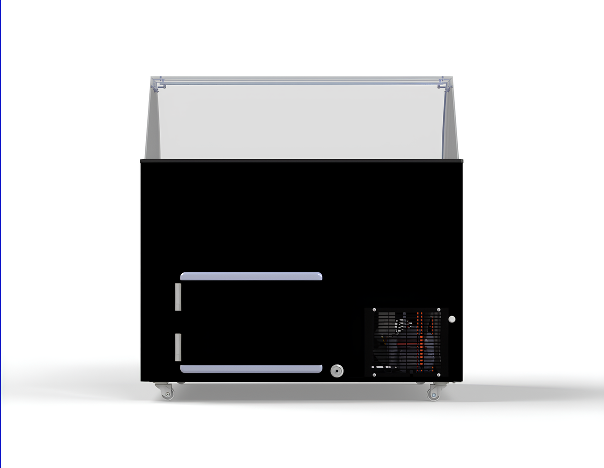 Speiseeisvitrine Java 8 x 5 L / Schwarz / Combisteel