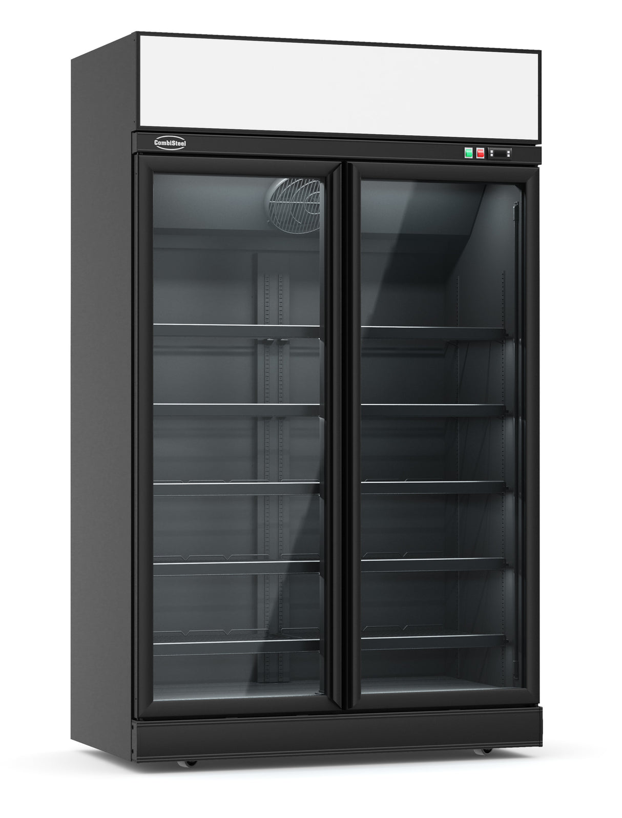 Getränkekühlschrank mit 3 Glastüren Schwarz INS-1000R BL