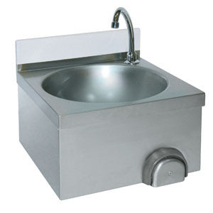 Handwaschbecken mit Kniebedienung / 400 × 400 × 235 mm / Combisteel