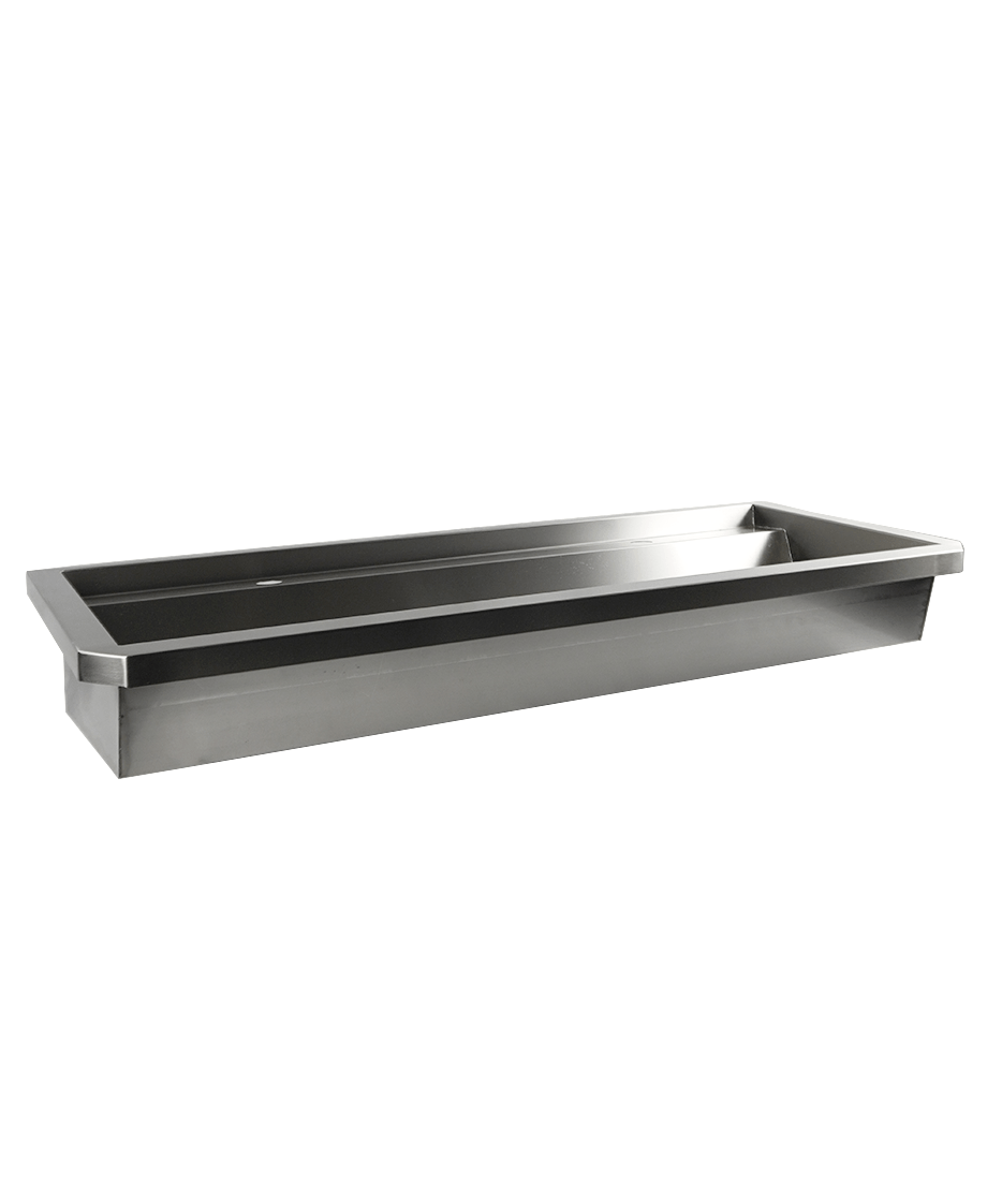 Edelstahl-Handwaschbecken / 1200 mm breit / 2 Armaturplätze / Combisteel