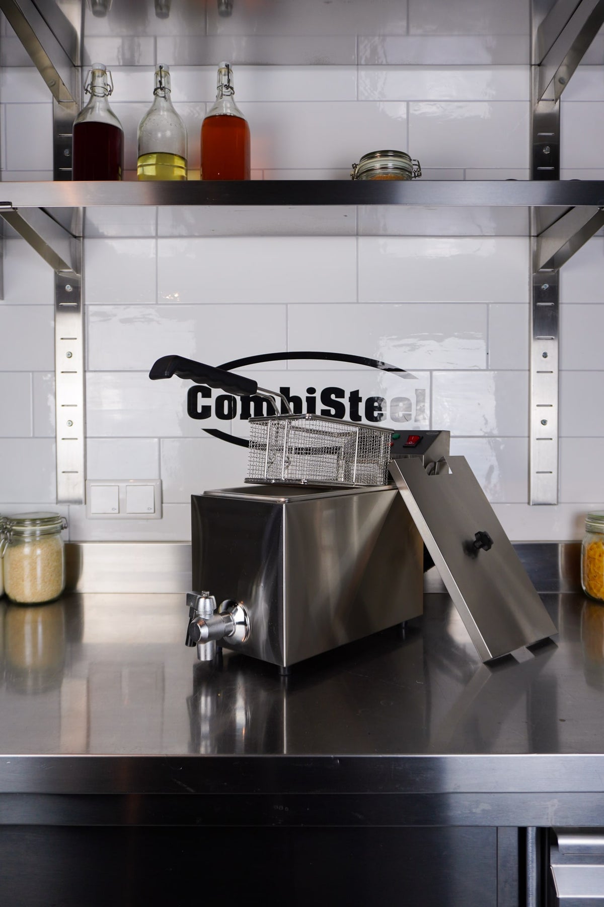 Elektrische Tischfritteuse 1 × 4 L / 2 kW / Combisteel