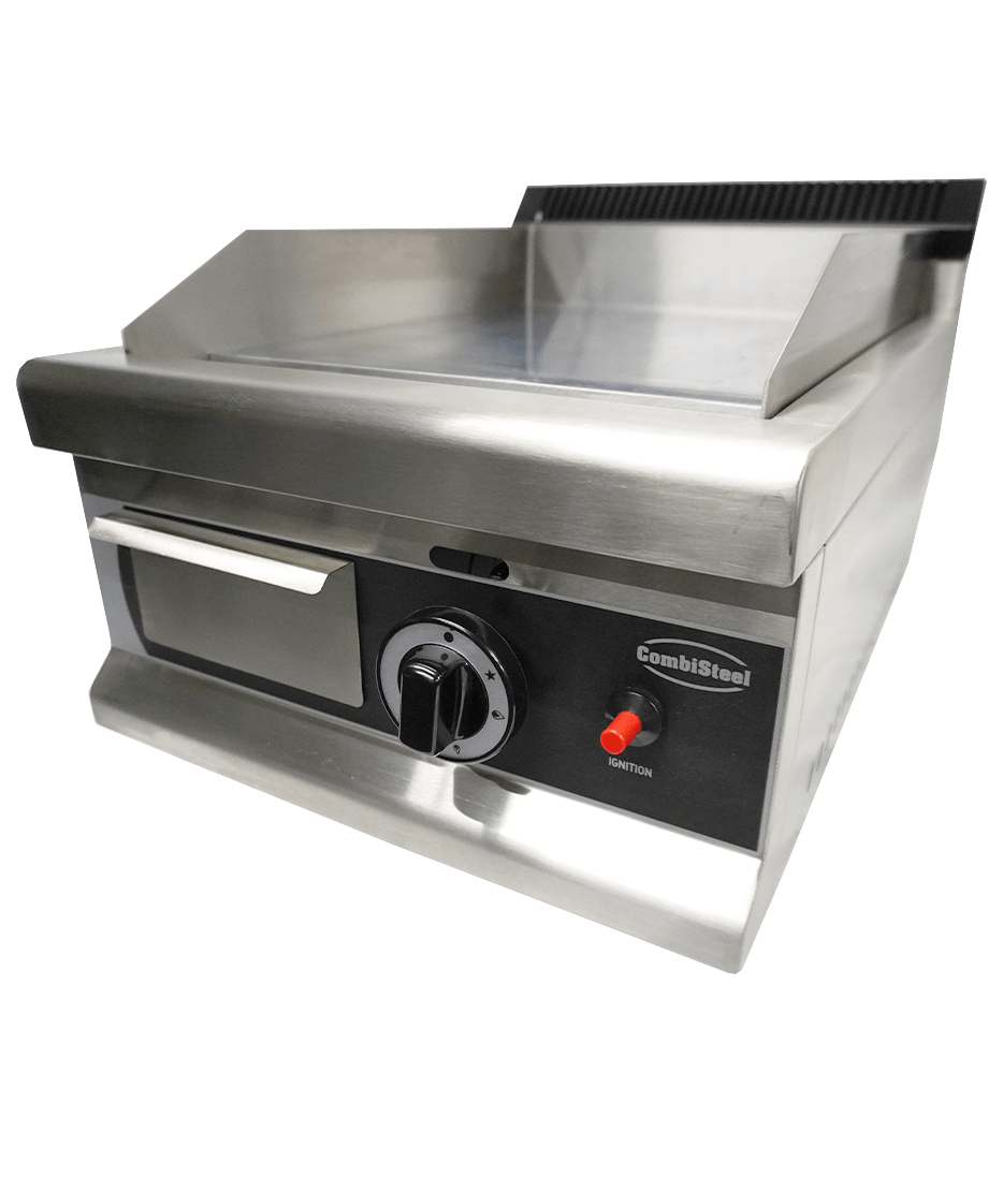 Gas-Grillplatte / Chrom glatt / 400 mm / 3 kW / Combisteel – professionelle Gas-Grillplatte für Gastronomie
