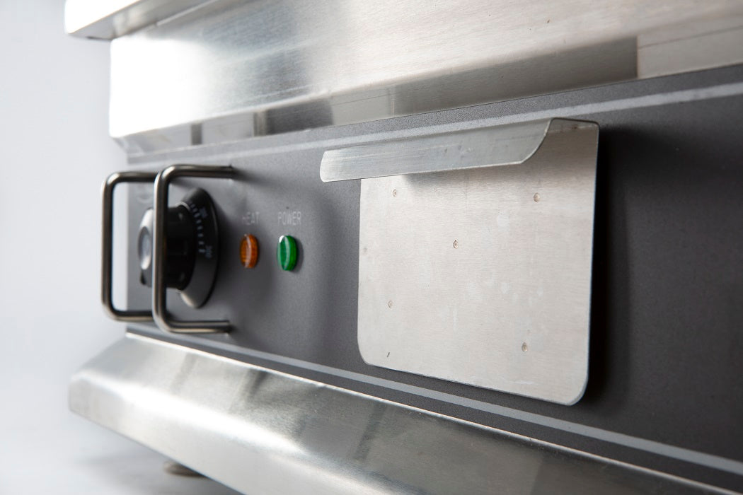 Elektrische Grillplatte / Chrom glatt / 500 mm / 3 kW / 230 V / Combisteel – elektrische Grillplatte für Gastronomie