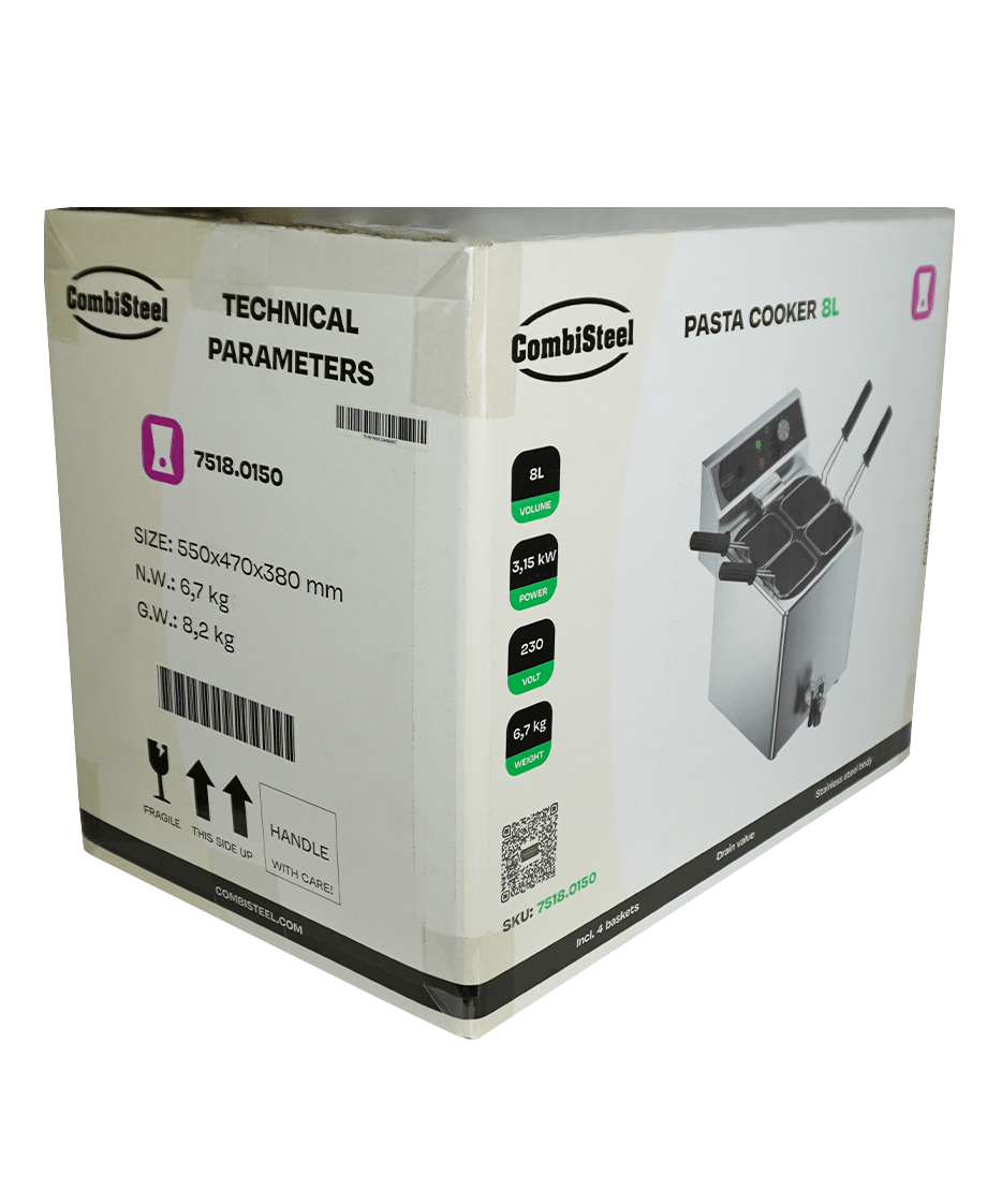 Elektrischer Nudelkocher / 8 L / 3.15 kW / 230 V / Tischgerät / Combisteel – professioneller Nudelkocher für Gastronomie