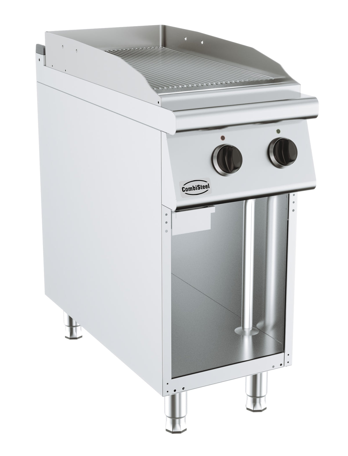 Elektrische Grillplatte BASE 900 / Gerillt / 400 mm / 6 kW / 400 V / Freistehend / Combisteel – elektrische Grillplatte für Gastronomie