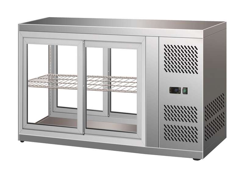 Gebäckvitrine / 150 L / 3 bis +8 °C / Combisteel