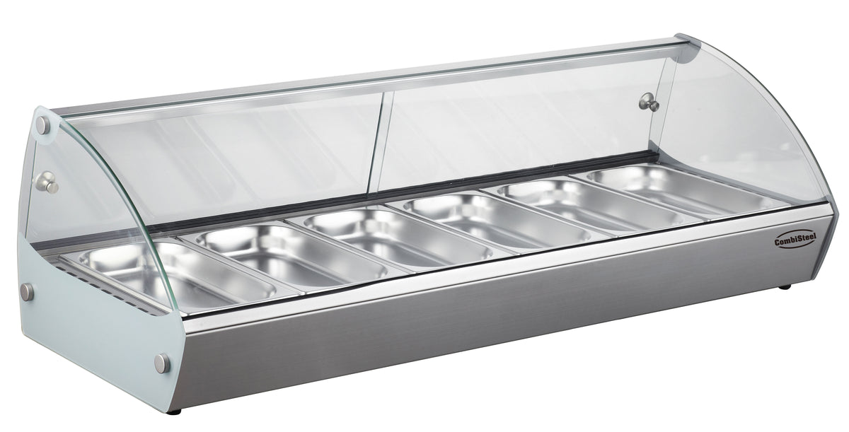 Wärmevitrine 6× 1/3 GN +30 bis +90 °C von Combisteel