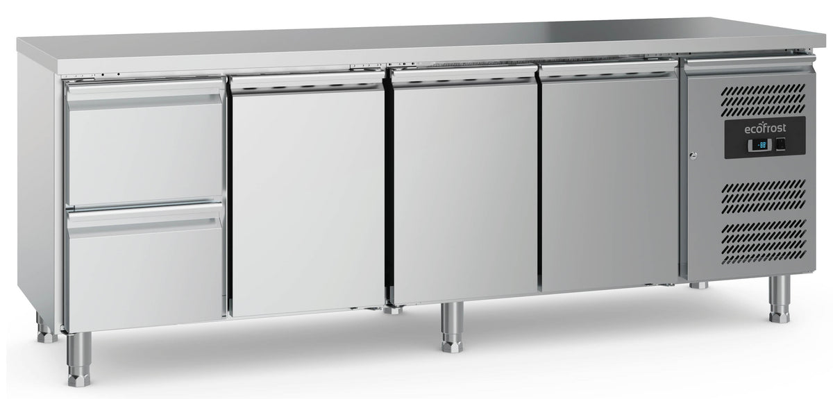 Kühltisch / 700 Serie / 3 Türen + 2 Schubladen / 553 L / Combisteel