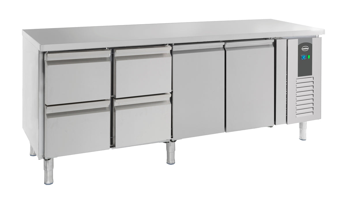 Kühltisch / 2 Türen + 4 Schubladen / 553 L / Combisteel
