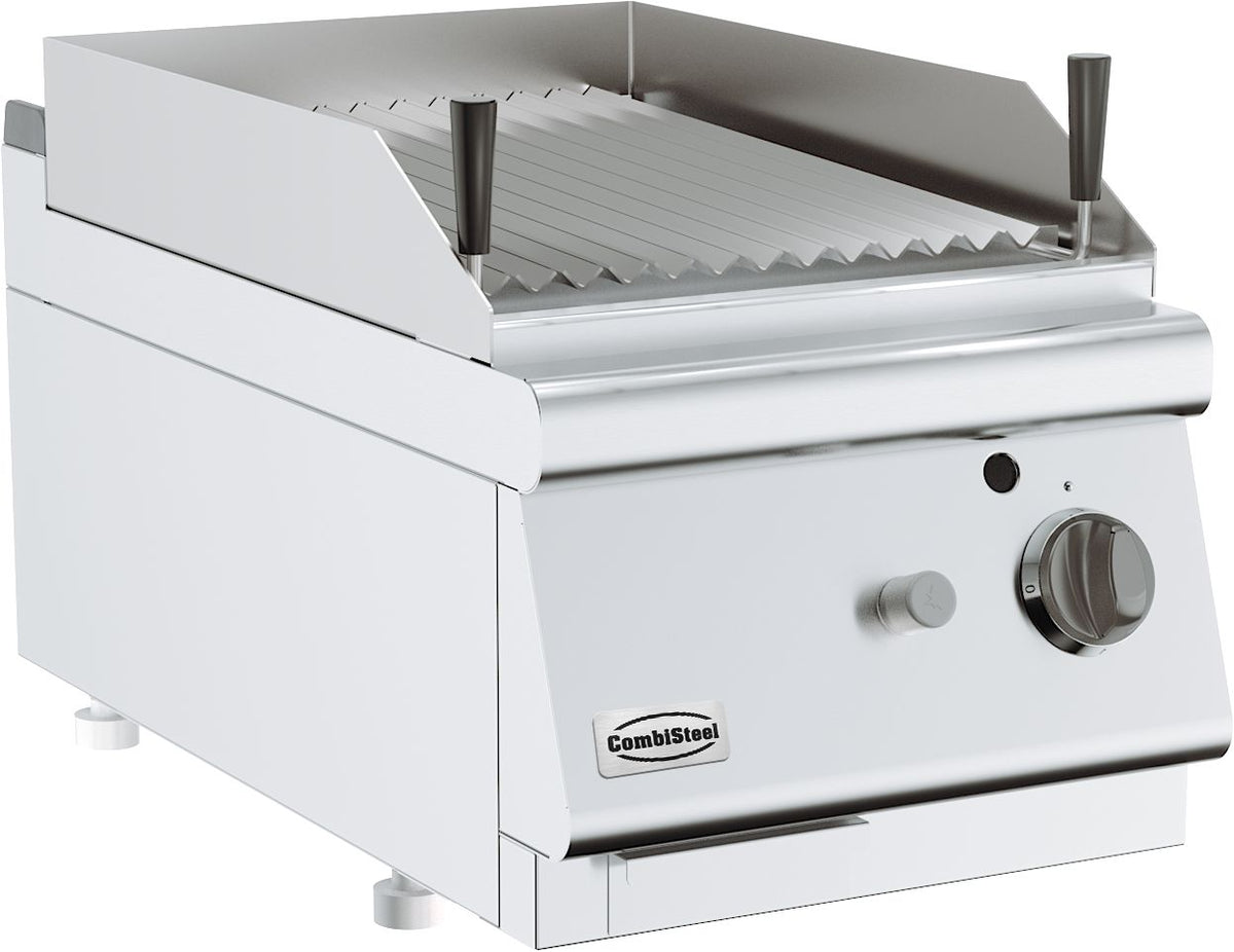 Gas-Lavasteingrill BASE 700 / 400 mm / 9 kW / Tischgerät / Combisteel – für professionelle Gastronomie