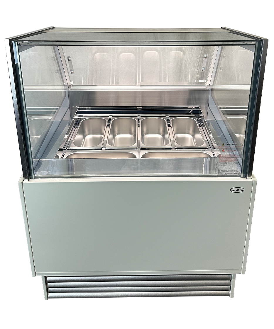 Speiseeisvitrine / Komodo / 6 × 5 L / Weiß / 910 × 880 × 1300 mm / Combisteel