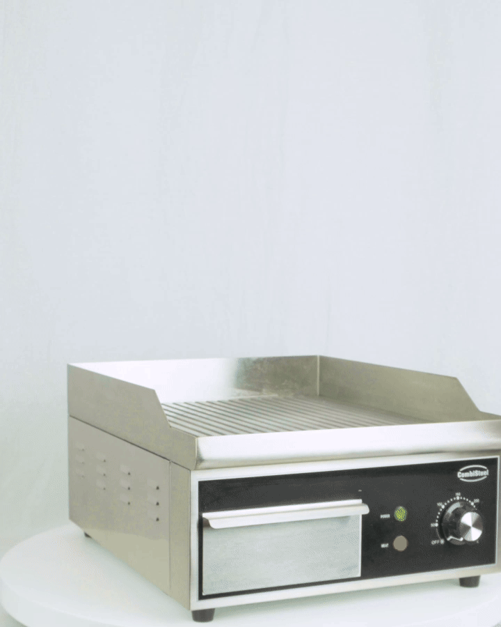 Elektrische Grillplatte / Gerillt / 360 mm / 2 kW / 230 V / Combisteel – elektrische Grillplatte für Gastronomie