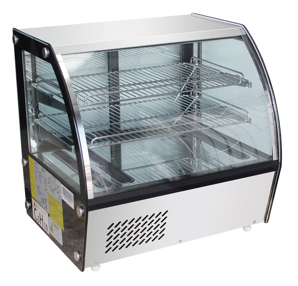 Kühlvitrine / 100 L / 3 bis +8 °C / gebogen / Combisteel