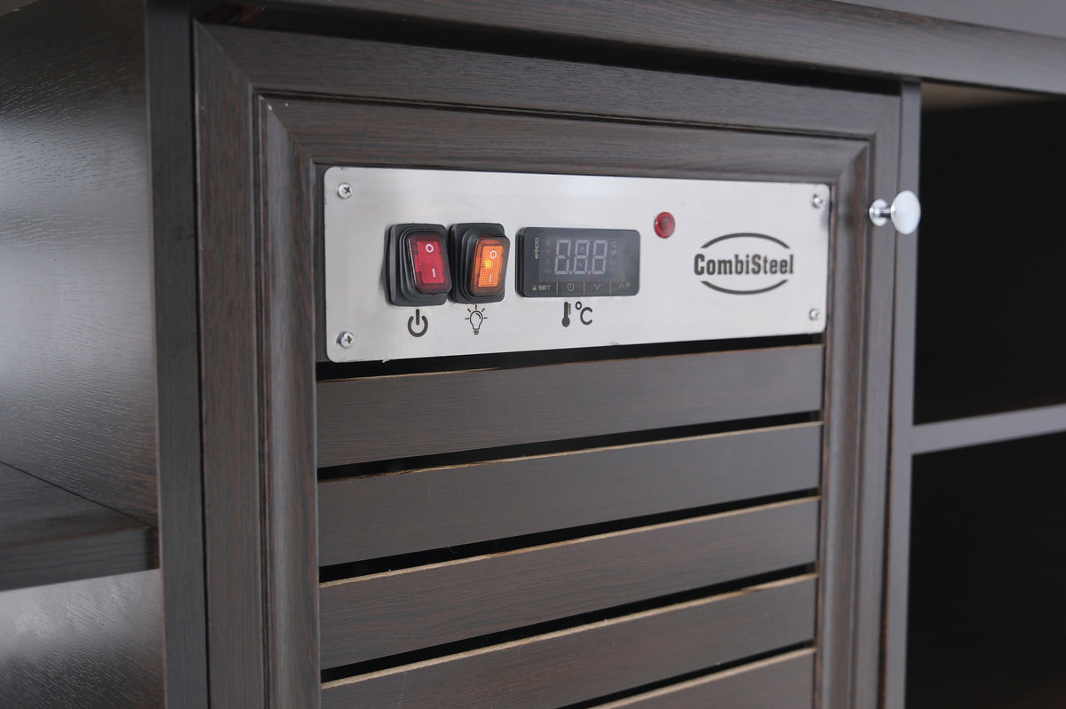 Gekühltes Buffet / 3 × 1/1 GN / Mahagoni / 1200 × 700 × 1400 mm / Combisteel
