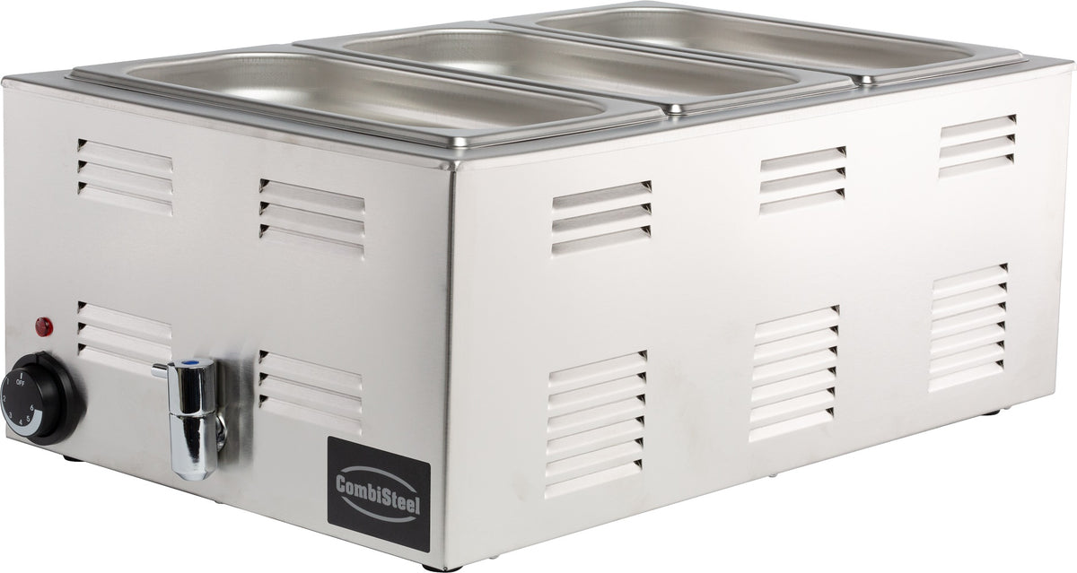 Elektrische Bain-Marie GN 1/1 mit Ablasshahn 1,2 kW von Combisteel – Produktansicht 3