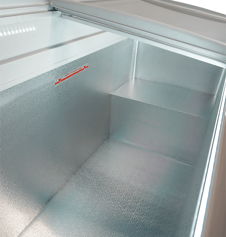 Eistruhe 586 L mit Glasschiebedeckel / Lotte / Combisteel