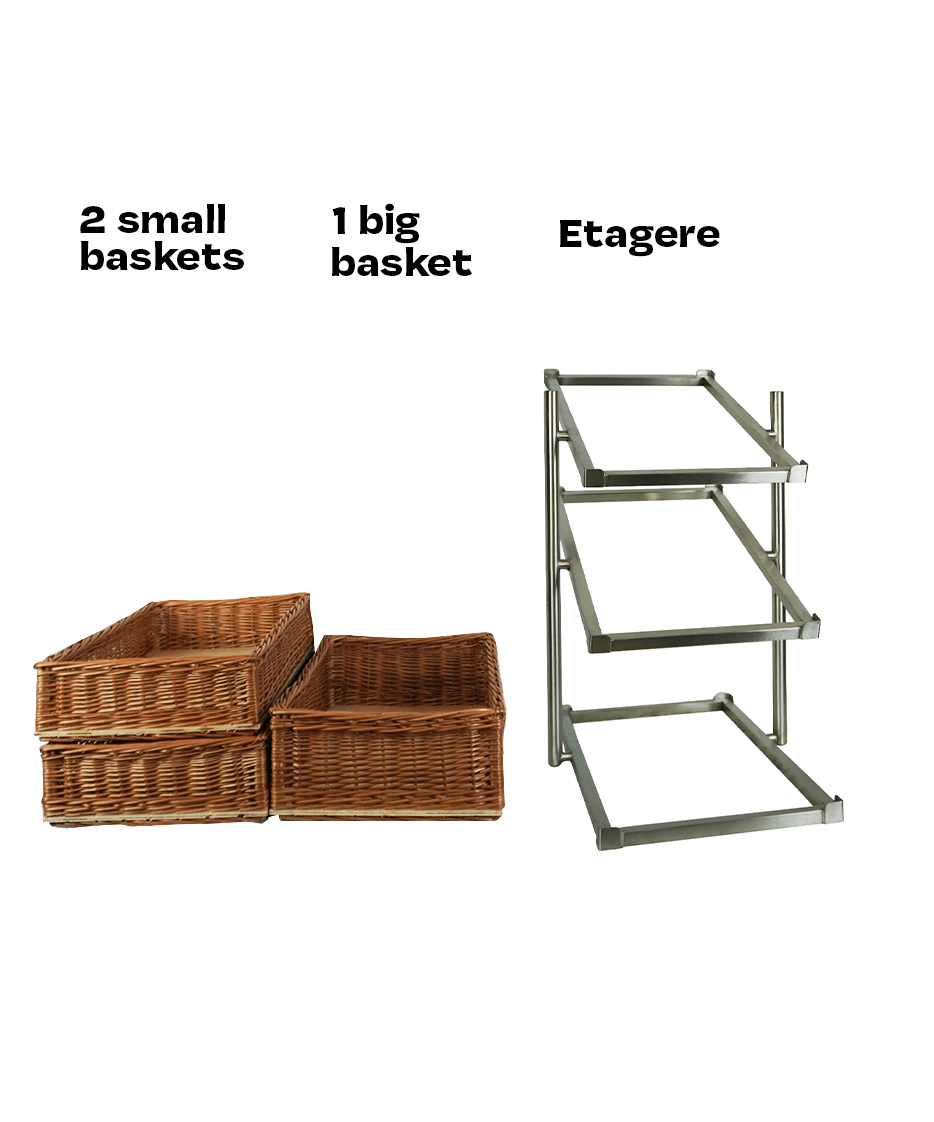 Brotkorb-Etagere 3-stufig schmales Modell – Detailansicht 8