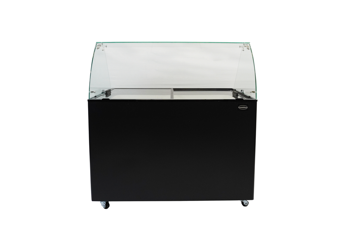 Speiseeisvitrine Java 8 x 5 L / Schwarz / Combisteel