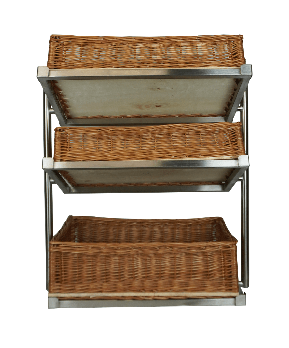 Brotkorb-Etagere 3-stufig breites Modell – Detailansicht 15