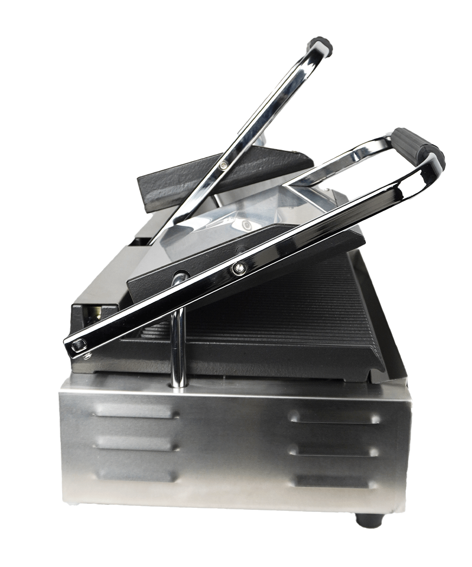 Elektrischer Doppel-Kontaktgrill gerillt 3,6 kW / Combisteel – professioneller Kontaktgrill für Gastronomie