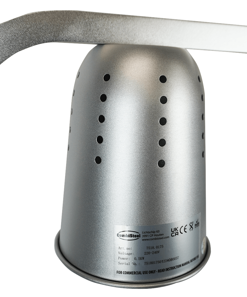 Tisch-Wärmelampe / 2 Lampen / Silber / 0,5 kW / 230 V / Combisteel