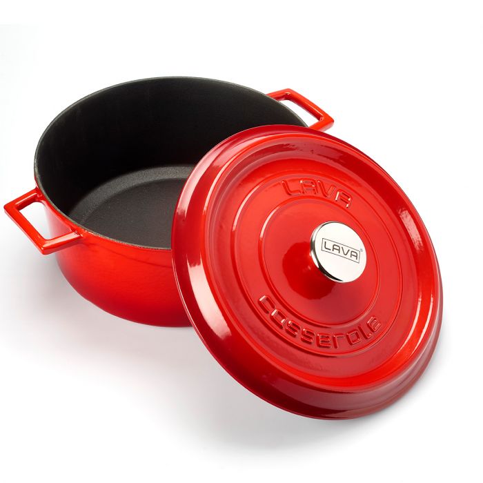Gusseisen Casserole / Rot / Ø 24 cm / 4,49 L / Combisteel