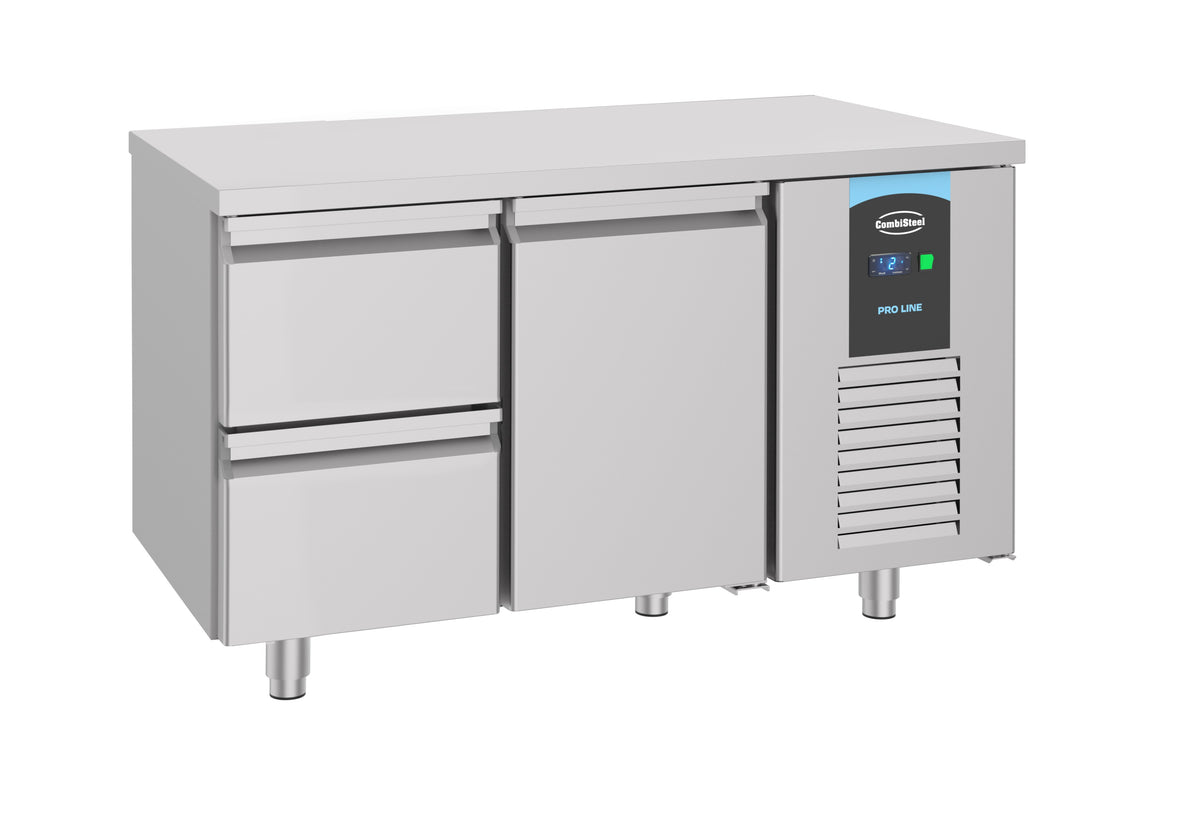 Kühltisch Energy Line / 1 Tür + 2 Schubladen / 281 L / Combisteel
