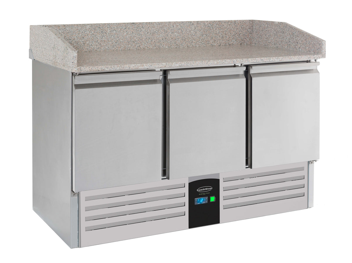 Pizzatisch / Energy Line / mit Verdampfer / 3 Türen / 400 L / Combisteel