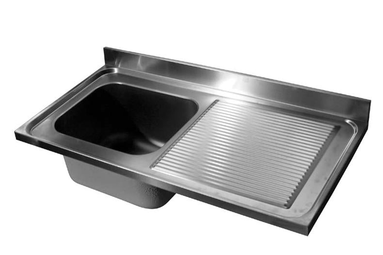 Spültischplatte / 1 Becken links / 1200 × 700 × 40 mm / Combisteel