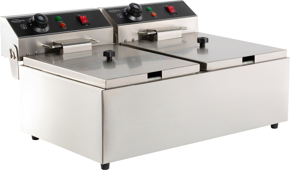 Elektrische Tischfritteuse 2 × 6 L / Combisteel