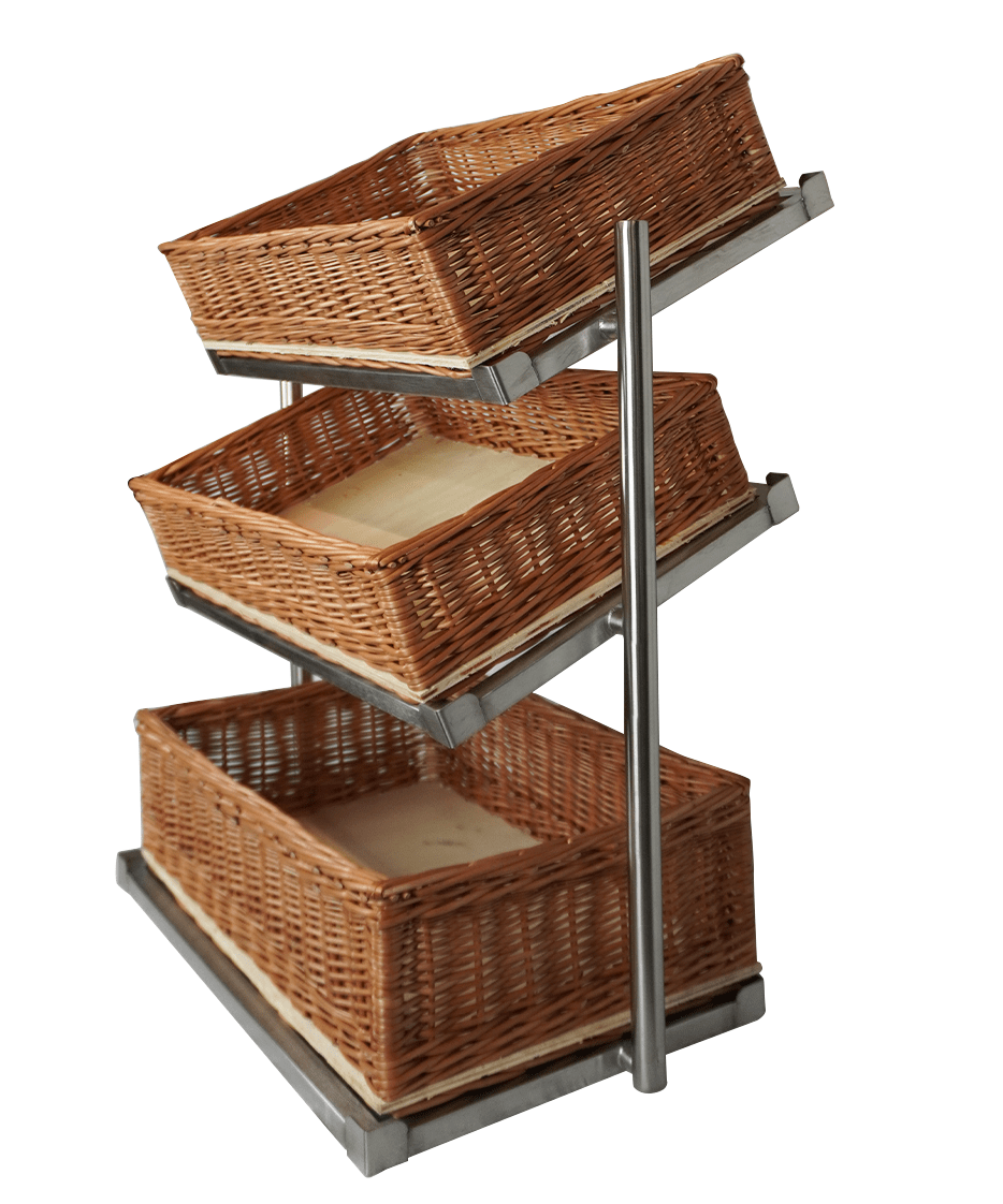Brotkorb-Etagere 3-stufig breites Modell – Detailansicht 6