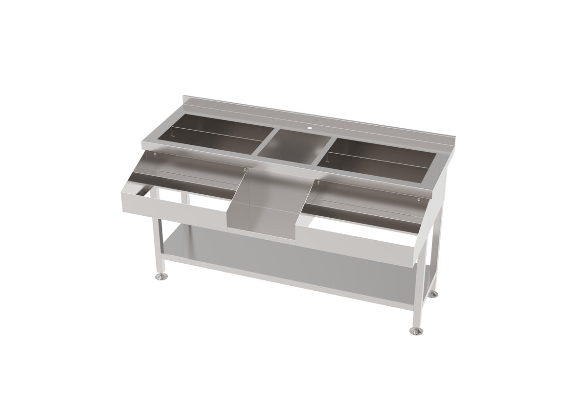 Cocktail-Bar-Station / 1600 mm / mit Spülbecken / Combisteel