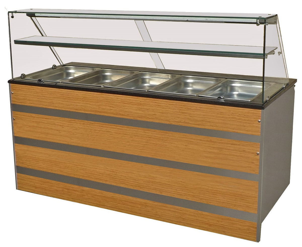 Gekühltes Buffet / 5 × 1/1 GN / Braun / 1800 × 800 × 850 mm / Combisteel