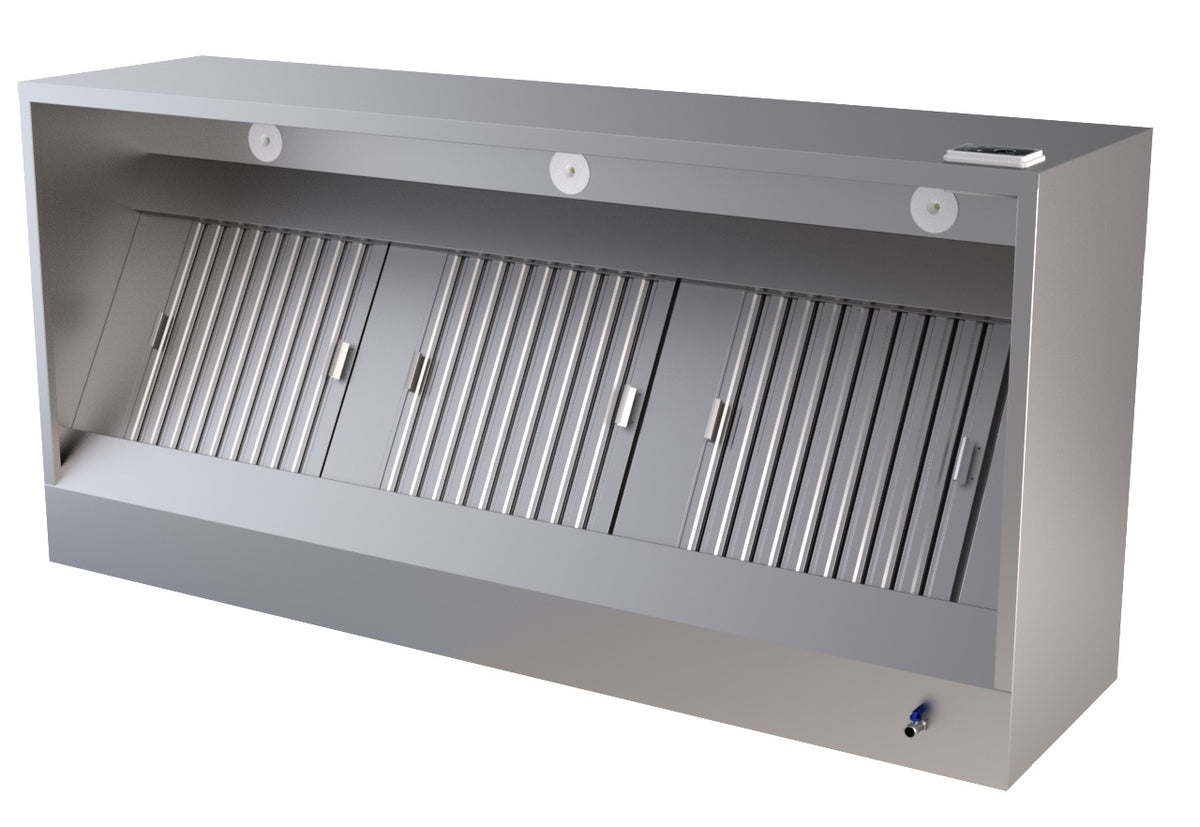 Kastenabzugshaube / mit Motor / 1600 × 950 × 520 mm / Combisteel