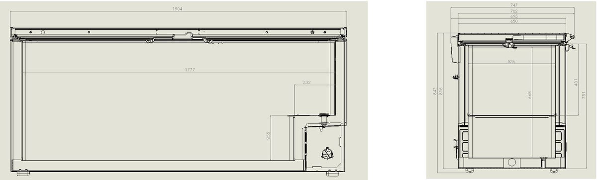 Tiefkühltruhe 635 L mit Edelstahldeckel – Combisteel